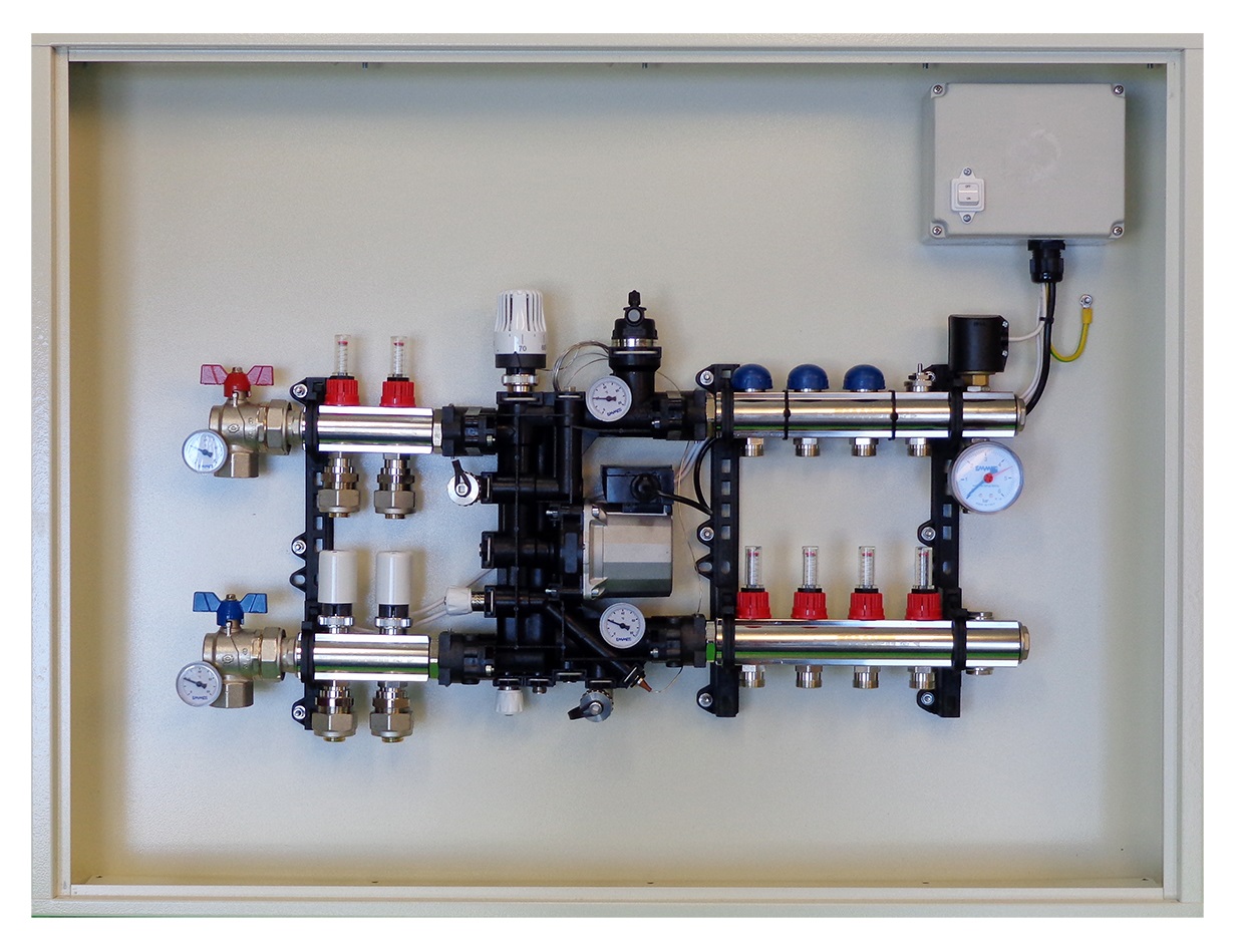 DUAL TEMPERATE CONTROL PANELS IN A CABINET